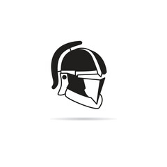 knight helmet icon on white background