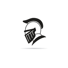 knight helmet icon on white background