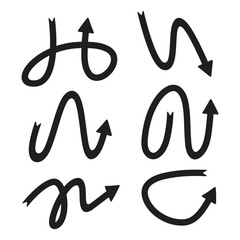 Obraz premium doodle arrow symbol illustration set