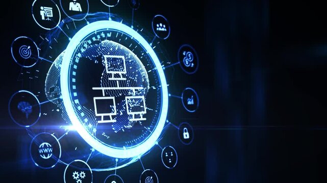 Business, Technology, Internet and network concept. Automation Software Technology Process System.