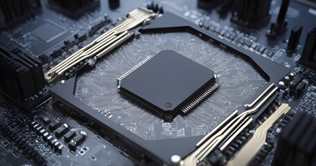 Powerful Computer Processor on Circuit Board