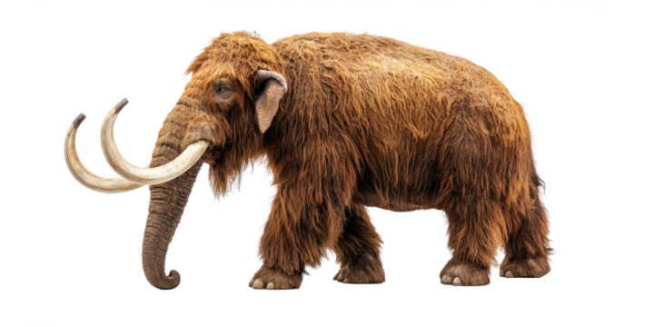 A mammoth isolated on transparent background.