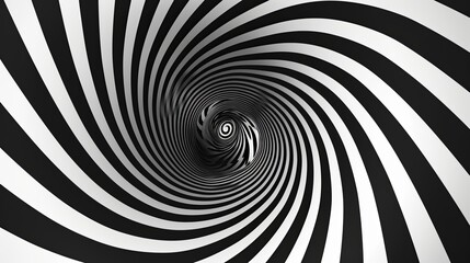 Fototapeta premium A futuristic tunnel with concentric blue and white rings creates a 3D effect, ideal for digital art and sci-fi projects.