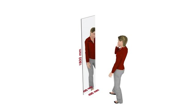 constriction smartmirror woman look to mirror