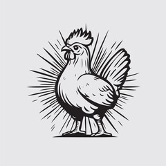 chicken logo, chicken vector logo