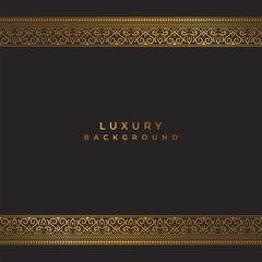 luxury golden black wedding invitation card page border template background	