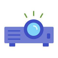 Projector Vector Line Icon Design