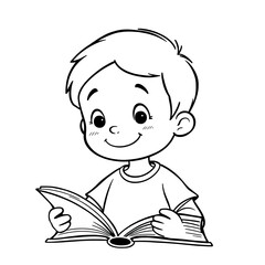 child reading a book