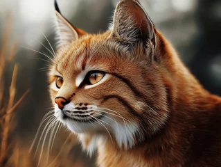 Papier peint photo  Sand Cat, Felis margarita, Desert Wildcat Close Up Portrait in Wildlife  © Nataliia S.