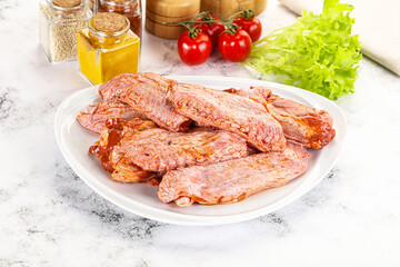 Marinated Duck wings for barbecue