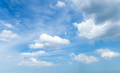 Beautiful blue sky with white clouds