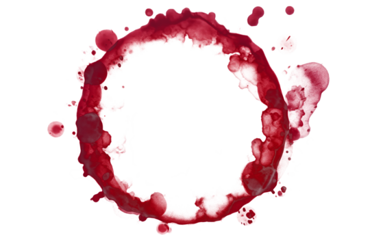 Mancha de vino tinto.