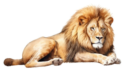 Obraz premium PNG Illustration of lion sleep wildlife animal mammal.
