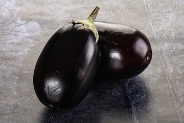 Ripe tasty natural organic eggplant