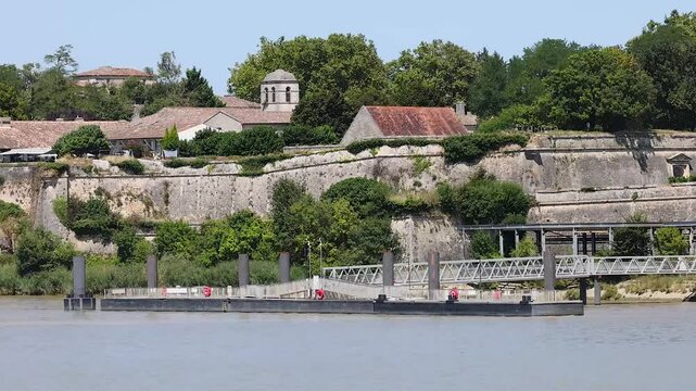 Scenic Riverfront in Blaye, France