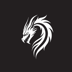 Obraz premium Dragon in cartoon, doodle style . Image for t-shirt, web, mobile apps and ui. Isolated 2d vector illustration in logo, icon, sketch style, Eps 10, black and white. AI Generative