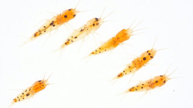 Oil painting depicting Chilli thrips or yellow tea thrips Scirtothrips dorsalis set against a white background