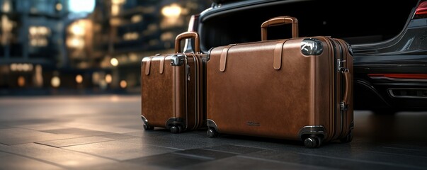 Road Trip Essentials Suitcases Easily Loaded into a Car Trunk for Seamless Travel Explore the Open Road with Convenience and Style Pack Your Bags and Hit the Road for an Unforgettable Adventure