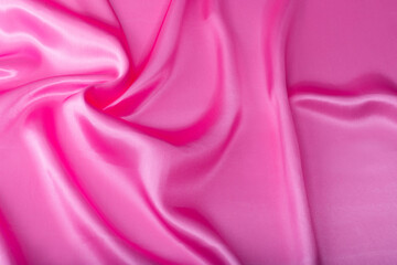 Close up of pink silk background