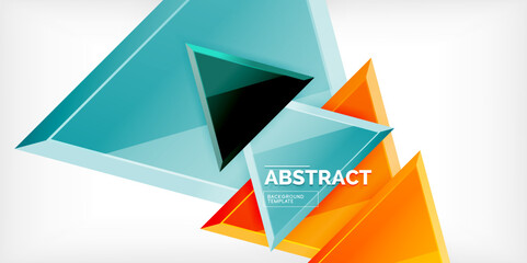 Triangle glass shapes geometric abstract background. Vector Illustration For Wallpaper, Banner, Background, Card, Book Illustration, landing page