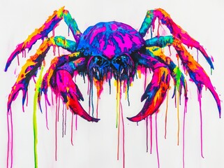 Watercolour Shrimp, a creature I made up from watercolours