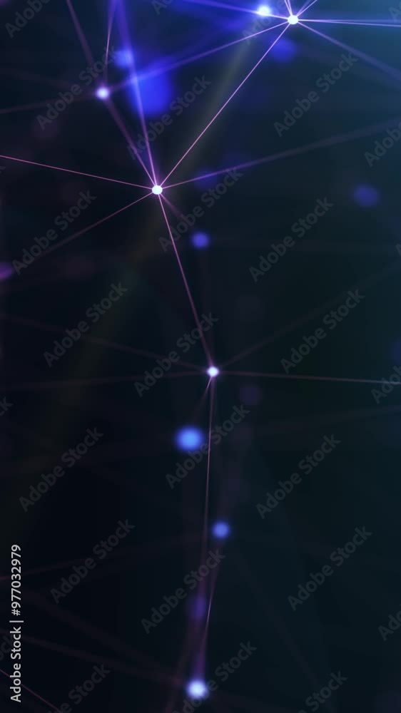 Poster abstract futuristic - technology with polygonal shapes on dark blue background. design digital techn