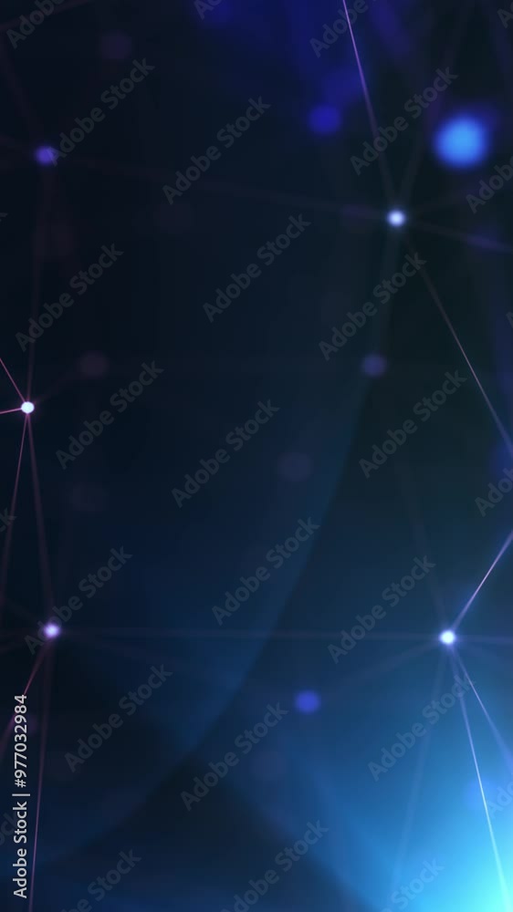 Poster abstract futuristic - technology with polygonal shapes on dark blue background. design digital techn