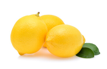 Fresh lemon isolated on white