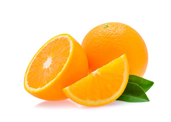 Orange fruit isolated on white background