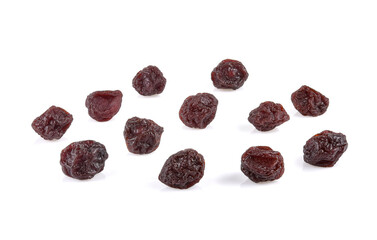 Green plums dried  isolated on a white background.