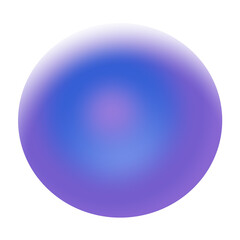 Pink and purple gradient sphere with transparent background 