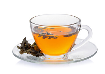 Cup of tea isolated on white background