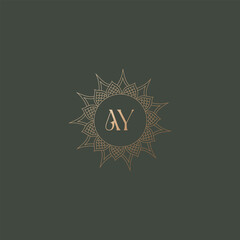 AY logo design vector image