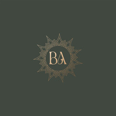 BA logo design vector image
