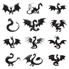 Dragon in cartoon, doodle style . Image for t-shirt, web, mobile apps and ui. Isolated 2d vector illustration in logo, icon, sketch style, Eps 10, black and white. AI Generative