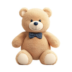 Obraz premium Cute teddy bear with bow tie, perfect for children's gifts