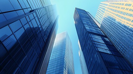 Modern Architecture - Blue Glass Towers