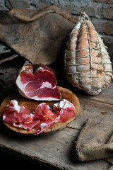 Culatello is the name of a fine raw ham produced in the Zibello area near Parma and Modena in Emilia Romagna