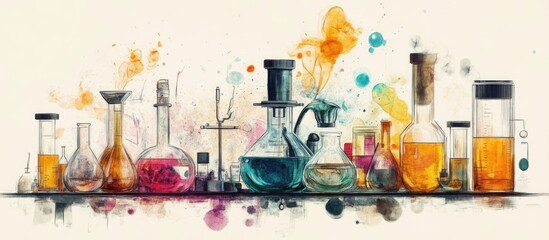 Scientific research and experimentation using various mixed media techniques
