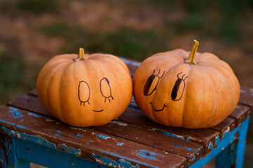 halloween pumpkin on a table