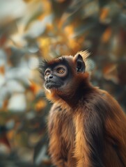 Fototapeta premium Portrait of a Spider Monkey in the Tropical Wilderness