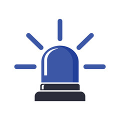 Police siren icon sign symbol in flat style. Blue flasher siren
Business concept for web, marketing, banner, mobile app and graphic elements. Blue Police alarm or ambulance, alert vector illustration.