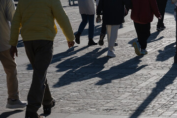 Schattenwurf von Fussg&auml;ngern, Schweiz