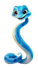 Fototapeta premium The blue snake is a symbol of the New Year 2025