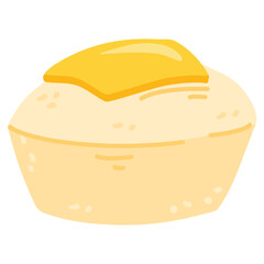 Filipino steamed rice cake illustration