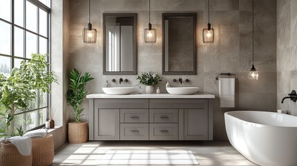 Elegant luxurious bathroom design featuring modern lighting and smart layouts picture