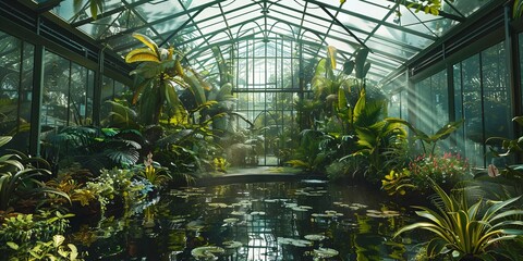 Tropical Greenhouse Celebration, Elegant Greenhouse Events, Glasshouse Event Planning
