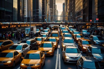 traffic jam in a big city