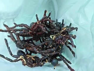 Fried Tarantula Spider, Cambodia Street Food  © Prim