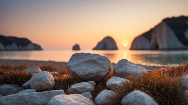 Tranquil Dawn at the Limestone Cliffs Bay.
